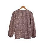 J.Crew Puff Sleeve Satin Back Crepe Keyhole Blouse Top in Floral Flourish Sz XS Photo 2