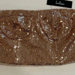 Lulus  Rose Gold Sequin Bustier Crop Top Size S NWT Party Holiday Strapless Photo 0