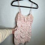 Princess Polly  Ivy Hollow Pink Floral Ruched Mini Dress Spaghetti Straps Size 6 Photo 3
