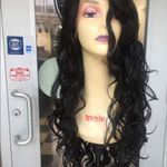 Wig Lacefront 40 inch Long Curly Black Wig 2019 Photo 2