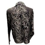 Chico's Women's Jacket Size 2 Large Floral Silk Rayon Brown Long Sleeve Classic Photo 4