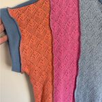 7th Ray  Blue Textured Knit Top Photo 3