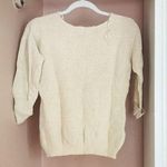 Cream Knit Sweater Beige Tan Photo 2