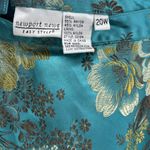 Newport News Teal above the knee lined silky pencil Skirt Gold Floral Design 20W Photo 6