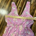 BP  Womens M Floral Print V-Neck‎ Romper, Pink Rose, Sleeveless Jumpsuit, Summer Photo 7