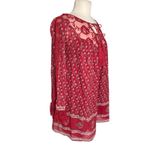 Free People  Women’s Nomad Child Cherry Red Floral Boho Mini Dress Photo 2