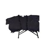Karin Stevens KSL  Black Ruffle Trim Shrug Cardigan 1X‎ Photo 1