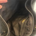 GANSON Black Suede Shoulder Bag Black Photo 6