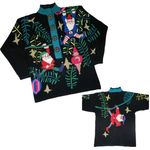 Vintage 90s, Lisa Nichols Christmas Santa Sweater Black Size M Photo 1