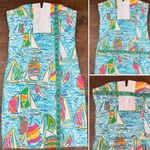 Lilly Pulitzer  Franco Dress in You Gotta Regatta Ruffle Back Tie Strapless Dress Photo 14