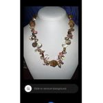 Chunky Single Strand Strand Coral Shell Cream Pink Statement Necklace Photo 1