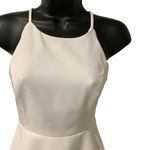 Lulus White Dress w/Scalloped Cut Hem. Beautiful Open Back BRAND NEW W/TAGS Photo 2