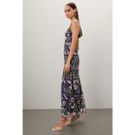 💕MARCHESA NOTTE💕 Embroidered Tulle Gown ~ Dark Purple Floral and Butterfly 10 Photo 3