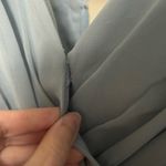 David's Bridal David’s Bridal Dusty Blue DayDream Dress with Flutter Sleeve Full Skirt size 0 Photo 12