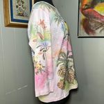 Parrots Birds Y2K Style AOP 3/4 Sleeve Top Rhinestones Size XL Pink Photo 5