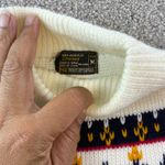 Vintage JC Penney Acrylic Fair Isle Mock Neck Sweater Womens Size M 80's Retro Blue Size M Photo 1