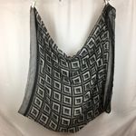 D&Y Black Gray & White Geometric Print Rectangular Infinity Scarve Scarf Photo 2