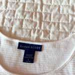 Karen Scott White Ribbed Sleeveless Tank Top Size Large Photo 2