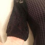 Anthropologie Like new Postage Stamp mini knit dress or long Top. Lace sleeves and pockets. Sz XS Photo 3