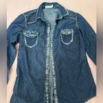 Selena Gomez Vintage Dream Out Loud by  Blue Denim Shirt Photo 6