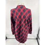Soft Surroundings Manchester Tunic Medium Buffalo Plaid Shirt Zip Front Top Red Photo 7