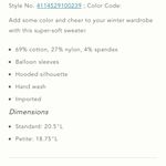 Anthropologie  Moth Zurich Hooded Sweater Photo 2