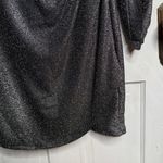 Maven West  Date Night Silver Metallic Shirred Dress W1940 Sz S Photo 7