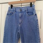 Lee Vtg 80s Stone Wash High Rise Tapered Mom Jeans Sz 28 Medium Wash Blue Photo 2