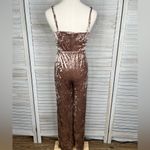 BB Dakota  Crushed Velvet Jumpsuit Antique Rose-2 Photo 3