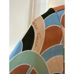 Cara Cara Multicolor Geometric Print Midi Dress with Blue Fringe Hem Size Small Photo 4