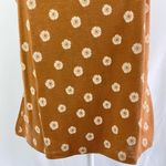 Market & Spruce New Floral Print Linen Blend Lace Trim Tank Top Brown Size XL Photo 8