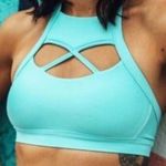 Chestee Barbella open back halter sports bra or swim top sea foam color Blue Size undefined Photo 0
