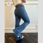 Rock & Roll‎ Denim 24 X 30 High Rise Flare Trouser Jeans Aztec Western Boho USA Blue Photo 6