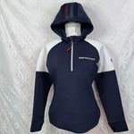 BMW‎ Motorsport Racing 1/4 Zip Pullover Hoodie Women's Size S Blue Photo 2