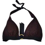 Women's Swim Systems Black Maroon Swimsuit Bikini Top Size Small EUC #6638 Photo 0