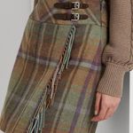 Ralph Lauren Lauren Wool Plaid Fringe Trim Tweed Mini Skirt Chose Ur Sz NWT Photo 0