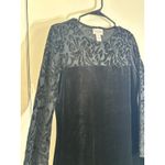 Diane Von Furstenberg Vintage Diane Von Furstenburg Dress Medium Black Velvet Burnout Whimsigoth Photo 1