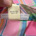 Vintage Womens Bobbie Brooks Plaid Shorts Size S Pink Green 70s High Waist Butto Photo 4