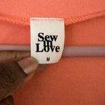 Sew In Love Stretchy Tee Shirt Pocket Cuff Sleeve Lightweight Coral Size M Size M Photo 2