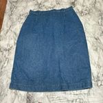 Y2K 90s vintage Denim 100% Cotton Midi length Jean blue skirt size 14 casual Photo 4
