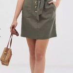 Oasis Linen Blend Buttoned Mini Skirt Sz2 Photo 0