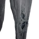 Free People Blossom High Rise Distressed Rigid Jeans in Black Size 27 Photo 9