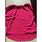 Umgee Top Womens Large Pink Fringe Boxy Lagenlook Boho Oversized Lightweight Photo 3