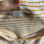Old Navy 2/$15 M- Yellow and White Striped Short Sleeved Summer Top Photo 4