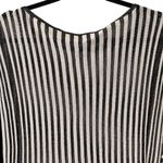 Michael Simon Black White Striped Metallic Sweater Bead Necklace Women’s‎ Medium Photo 5