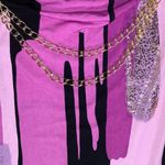 Simonton Says Designed by George Simonton Size 2X Purple & Gold Necklace Blouse Photo 5