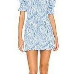 Faithfull the Brand Faithful the Brand Magnolia Mini Dress in Blue Roos Tie Dye Photo 1