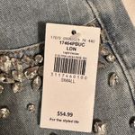 Buckle Sequin Denim Shorts Blue Photo 4