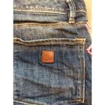 Roxy Jean Shorts 25 Jr Women Blue Cutoff Raw Hem Embroidered Aztec Stretch Denim Photo 3