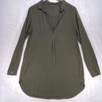 CP Shades Tunic Top Long Sleeve Pockets Casual Olive Green XS - flaw Photo 0